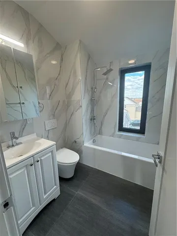 a room with water heater and storage