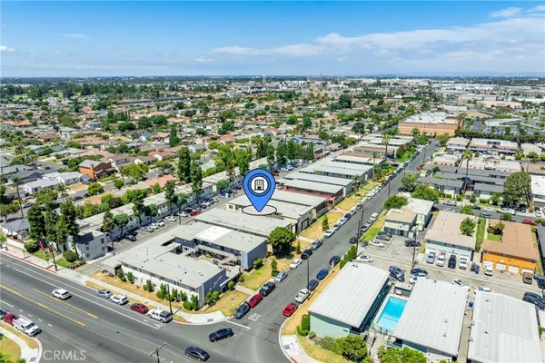 an aerial view of a city