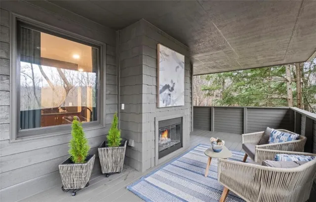 a front view of a house with glass windows