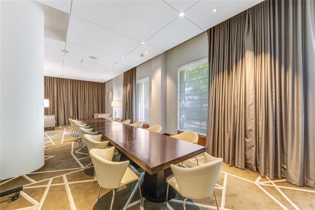1918 Olive Street, Unit 3403 Dallas, TX 75201 - Photo 34 of 39 a view of a dining room with furniture window and outside view