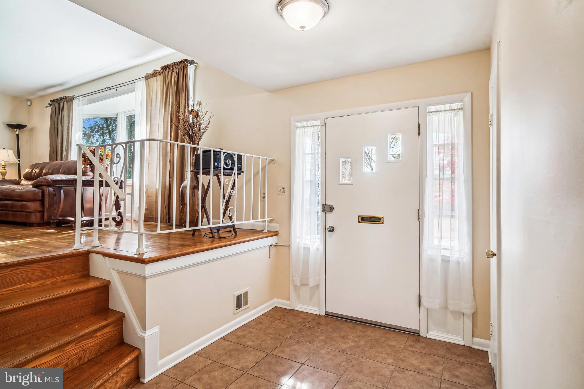 Front door and foyer of home
