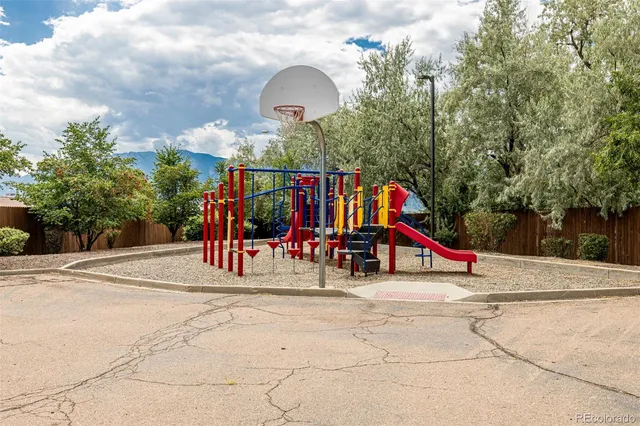 a view of outdoor space with seating