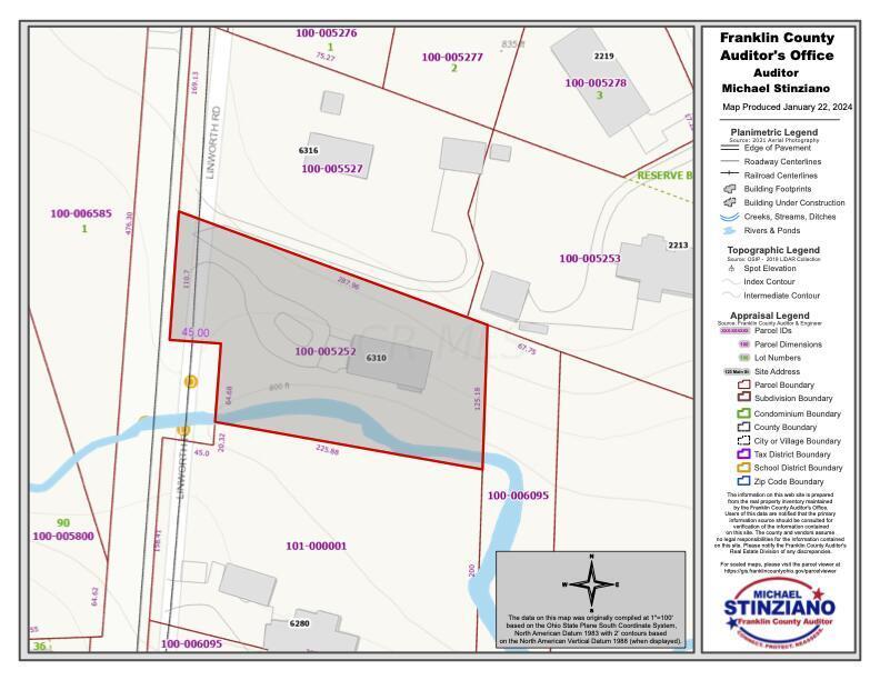 6310 Linworth Road Worthington, OH 43085 - Photo 79 of 80 Franklin County Auditor Parcel Map