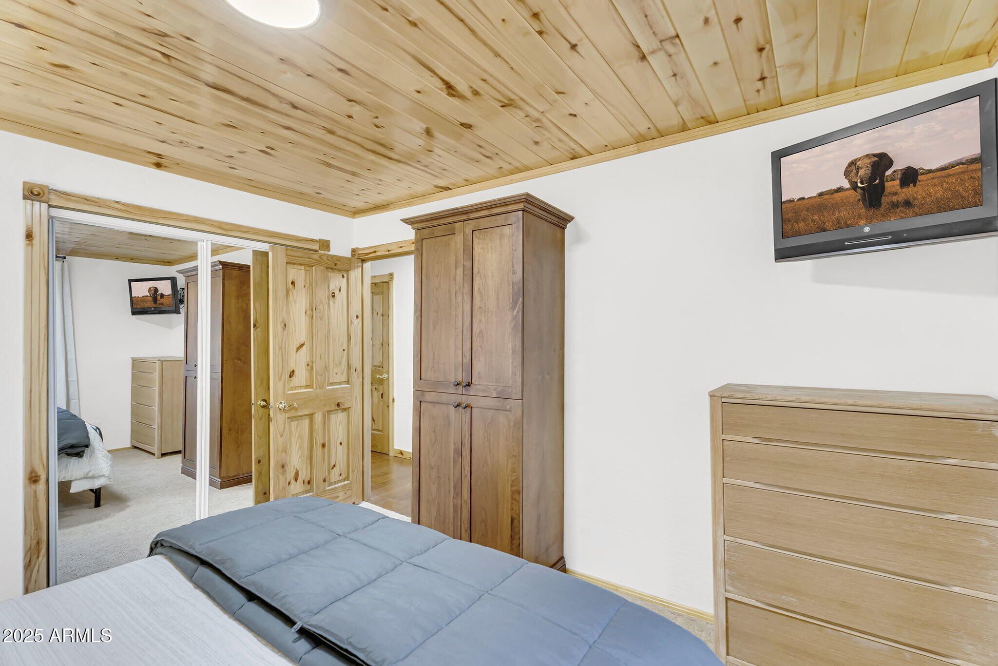 5348 Forest Service 701 Road Happy Jack, AZ 86024 - Photo 14 of 59 a bedroom with a bed and a walk in closet