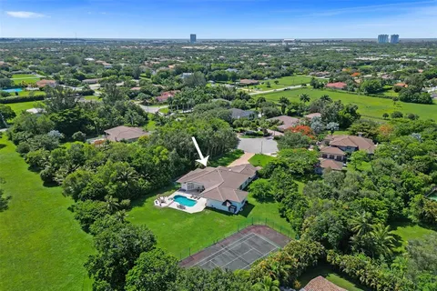 an aerial view of multiple house
