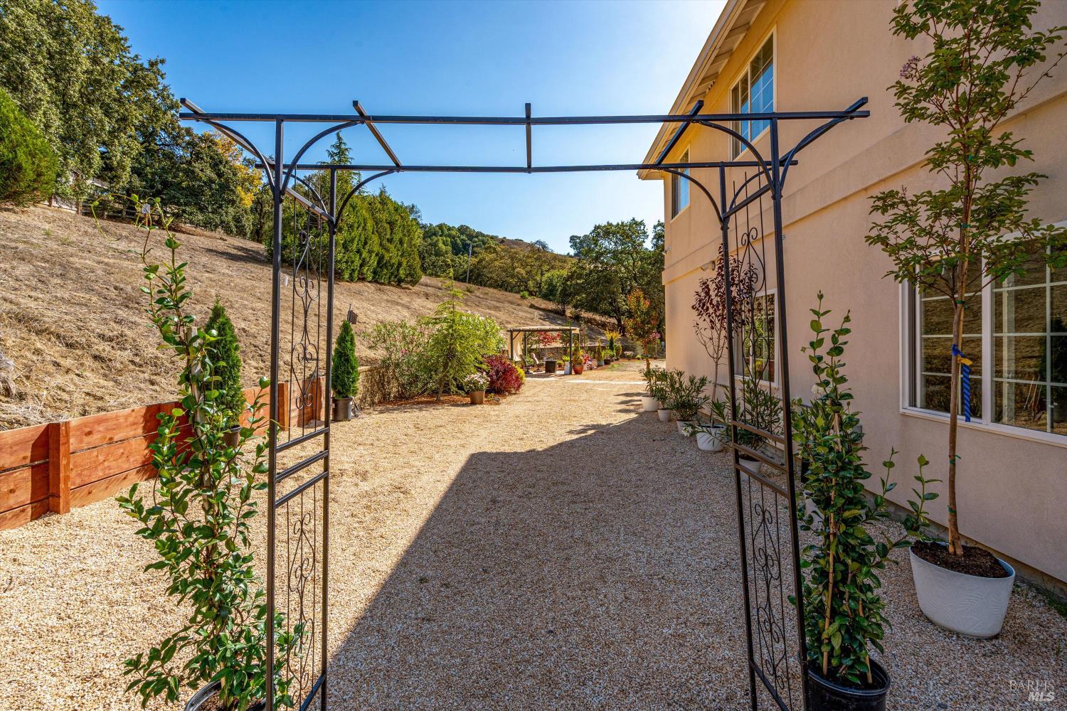 6001 Lichau Road Penngrove, CA 94951 - Photo 65 of 86 a view of a street with a bench and potted plants