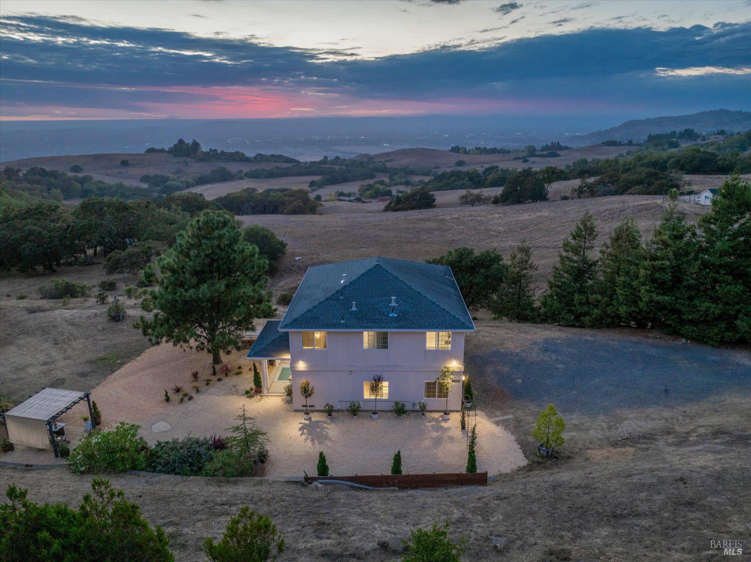 6001 Lichau Road Penngrove, CA 94951 - Photo 81 of 86 an aerial view of a house with a yard