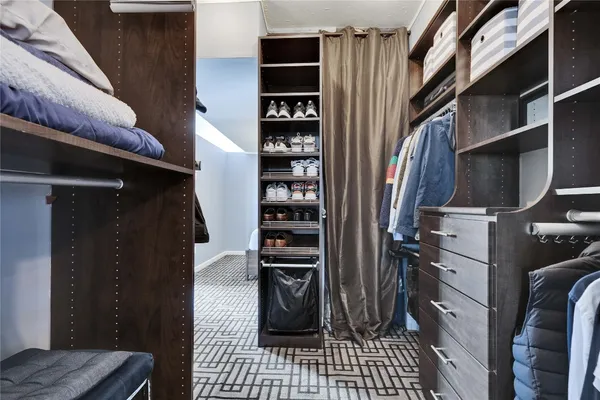 a view of walk in closet