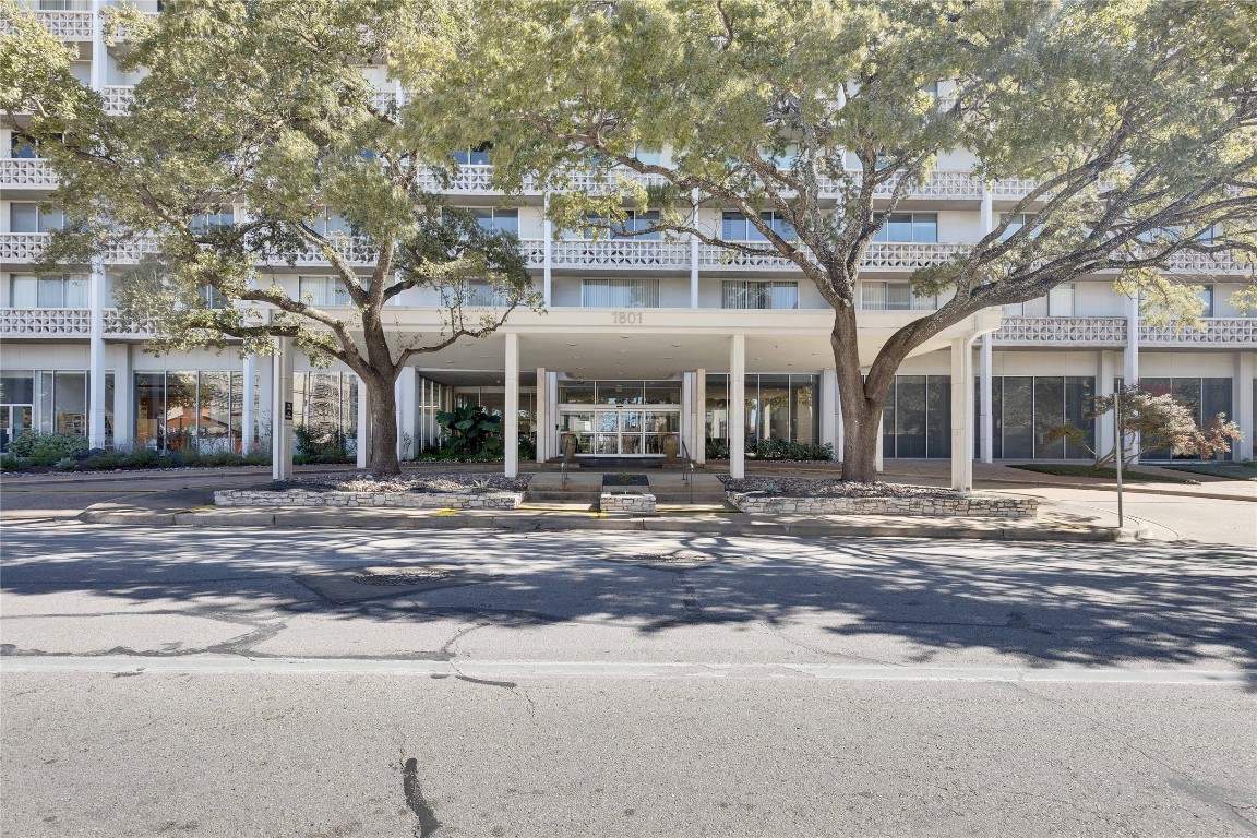 1801 Lavaca Street, Unit 5D Austin, TX 78701 - Photo 17 of 26 a front view of a building with street view