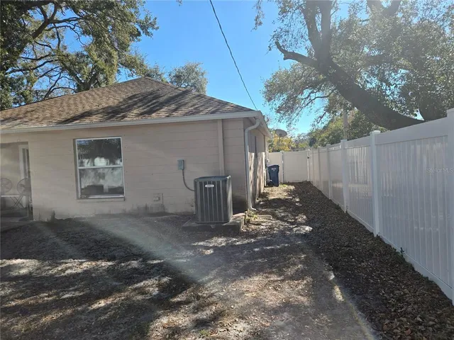 a backyard of a house