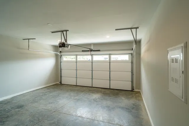 a view of a garage