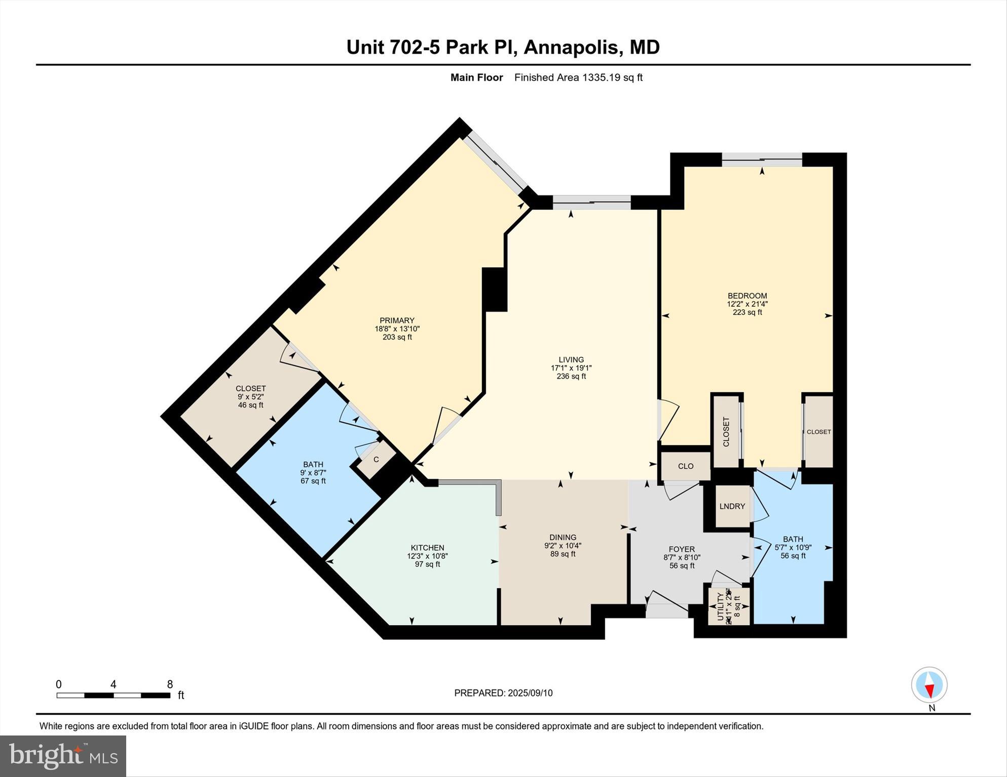 5 Park Place, Unit 702 Annapolis, MD 21401 - Photo 30 of 55 a picture of a floor plan