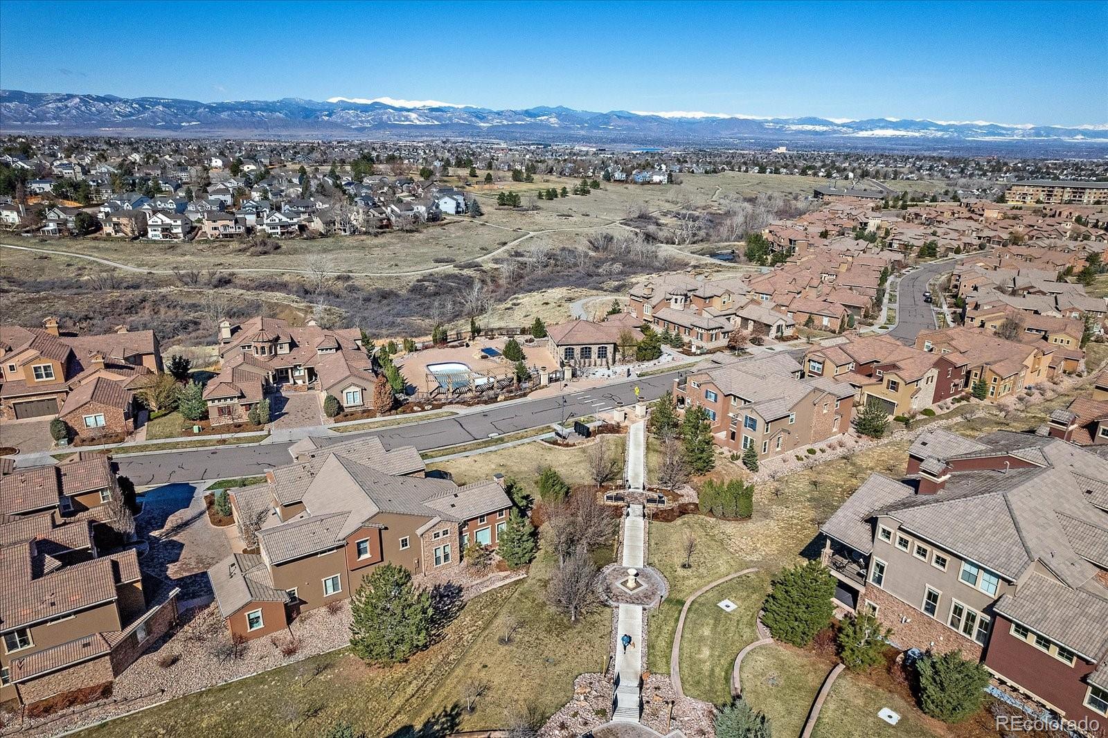 9317 Viaggio Way Highlands Ranch, CO 80126 - Photo 44 of 50 an aerial view of multiple house