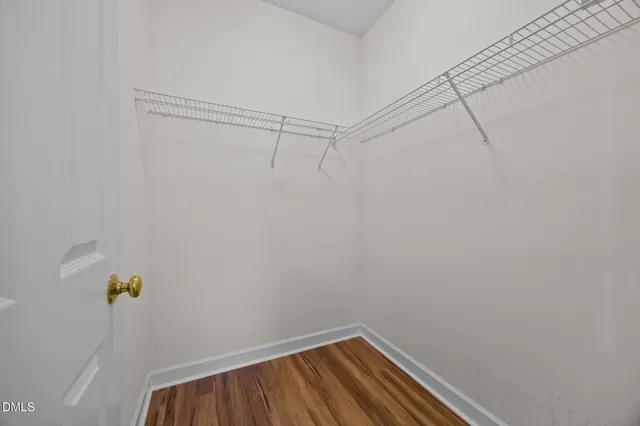 a view of small space with racks on the wall