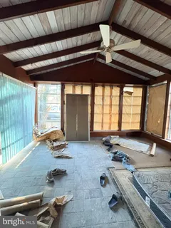 a room with gym equipment