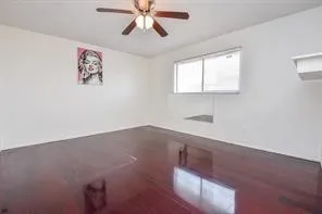 an empty room with a window