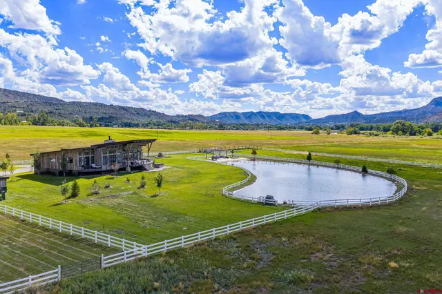 a view of an outdoor space and swimming pool