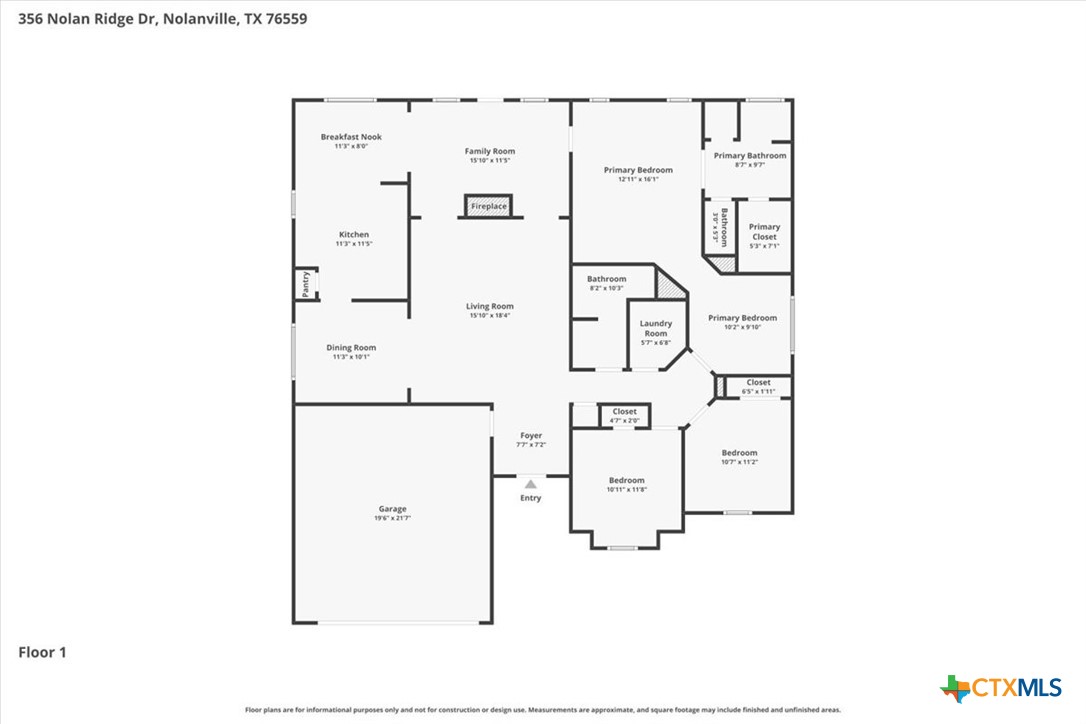 356 Nolan Ridge Drive Nolanville, TX 76559 - Photo 35 of 35 Floor Plan