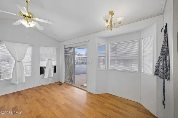 a view of a livingroom with a chandelier