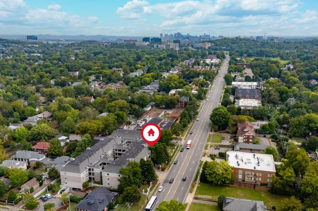 an aerial view of a city