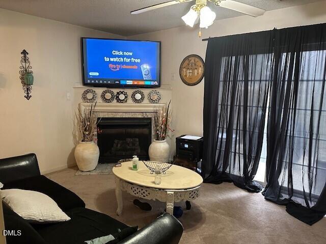 4801 Tanglewood Oaks Street Raleigh, NC 27610 - Photo 7 of 12 a living room with furniture a clock and a fireplace