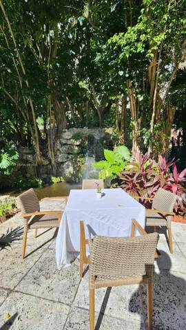 a view of outdoor space with seating