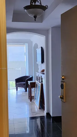 a view of dining room with furniture and wooden floor