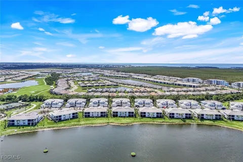 a view of a swimming pool and an ocean view