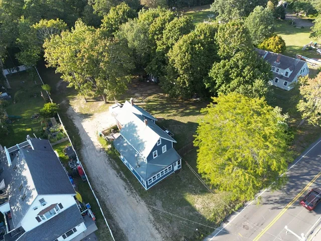 a view of a yard with plants