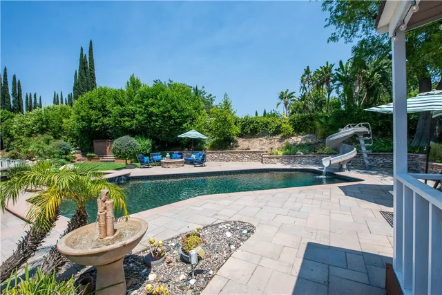 a view of a lake with a house