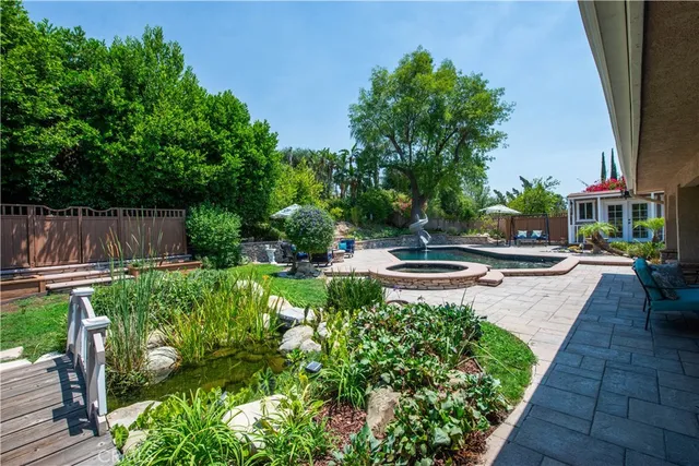 a backyard of a house with lots of green space