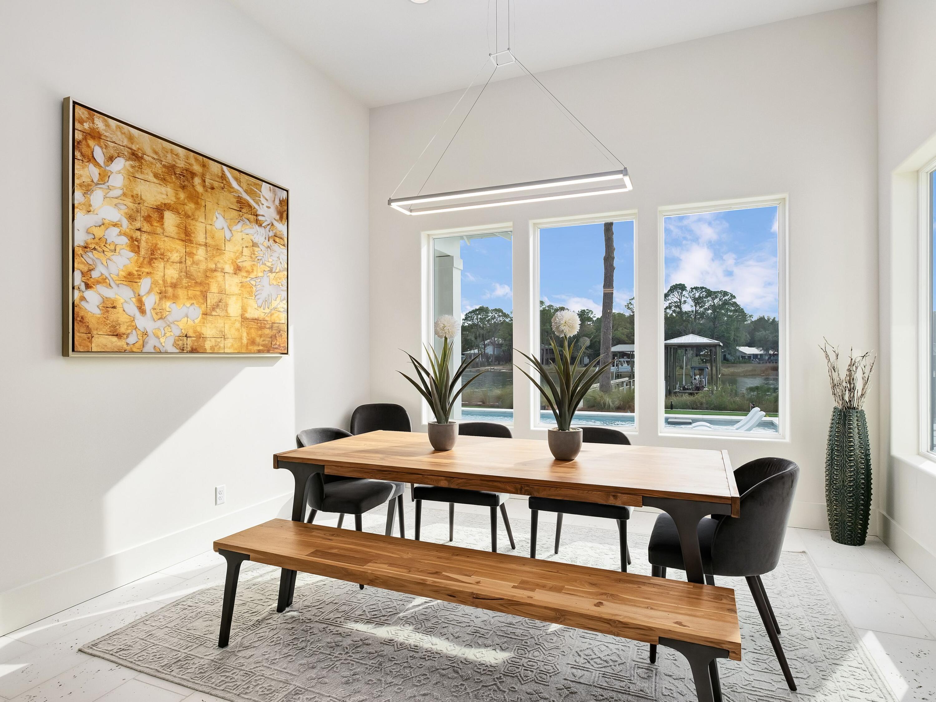 336 East Shipwreck Road Santa Rosa Beach, FL 32459 - Photo 22 of 54 a dining room with furniture and window
