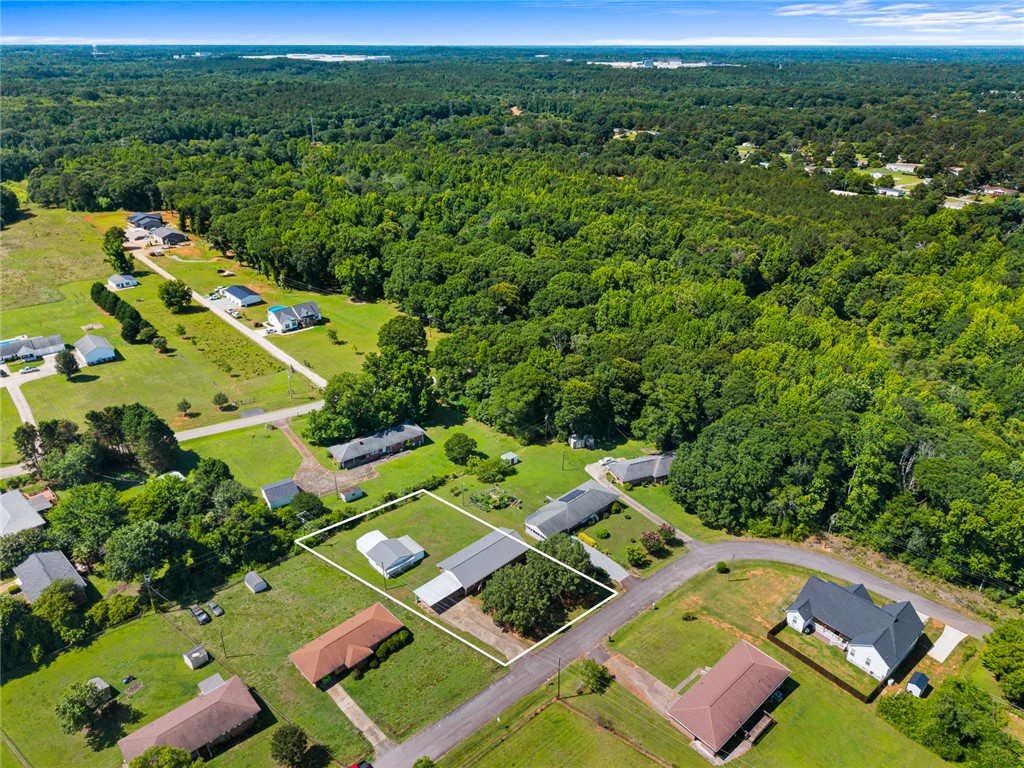 312 Edwards Drive Anderson, SC 29626 - Photo 3 of 44 An aerial perspective reveals a serene community nestled amidst verdant forests.