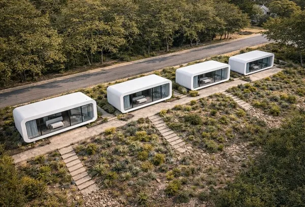 an aerial view of residential house with outdoor space