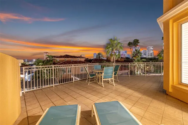 a view of balcony with outdoor seating