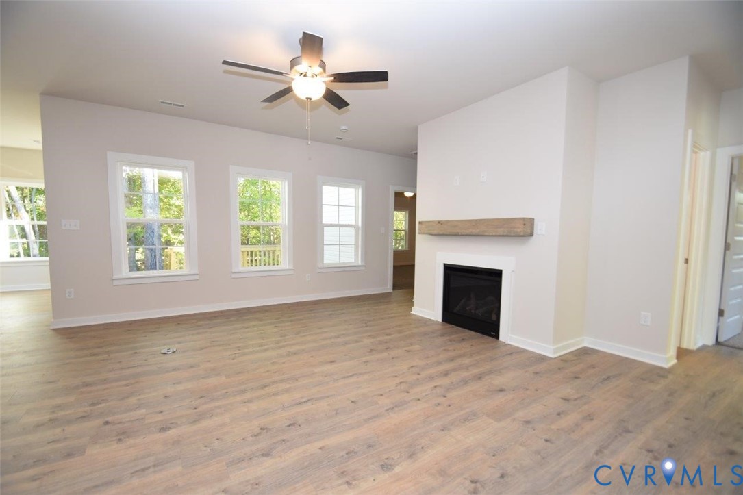 11675 Hanback Road Gordonsville, VA 22942 - Photo 3 of 19 Unfurnished living room with a fireplace, light wo