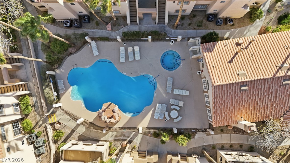 1851 Hillpointe Road, Unit 1311 Henderson, NV 89074 - Photo 38 of 47 Drone / aerial view of a pool area