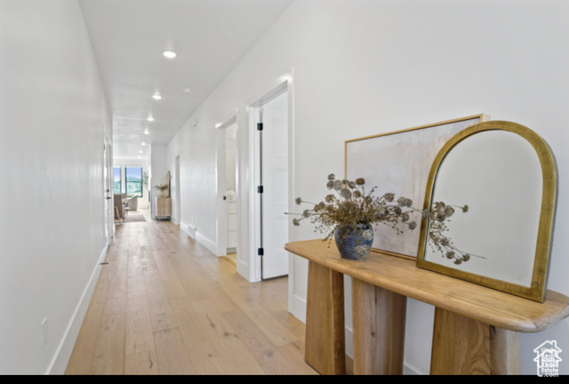 599 North Heritage Street, Unit 6 Mapleton, UT 84664 - Photo 19 of 37 Corridor with light hardwood / wood-style floors