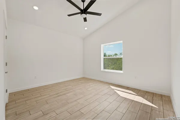 an empty room with a window