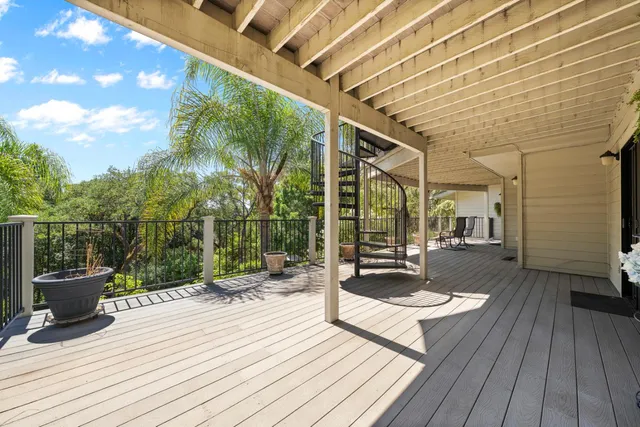 a view of a yard with trees