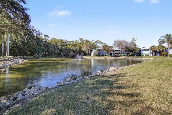 a view of a lake with houses