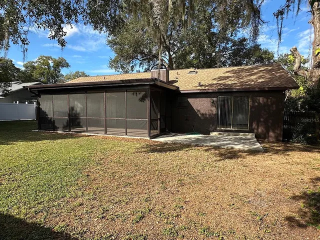 a backyard of a house