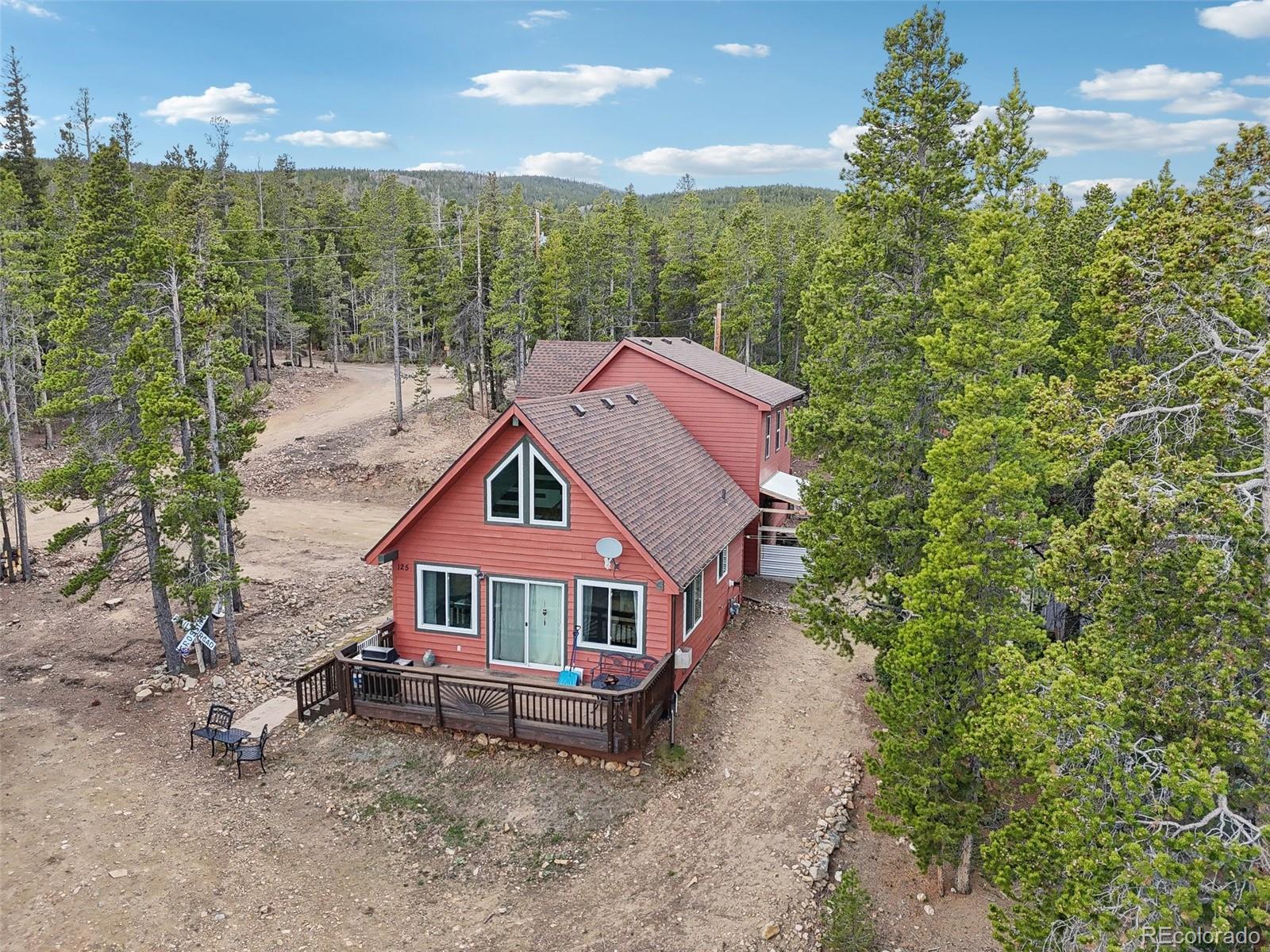 125 Aspen Road Black Hawk, CO 80422 - Photo 43 of 44 an aerial view of a house with a yard