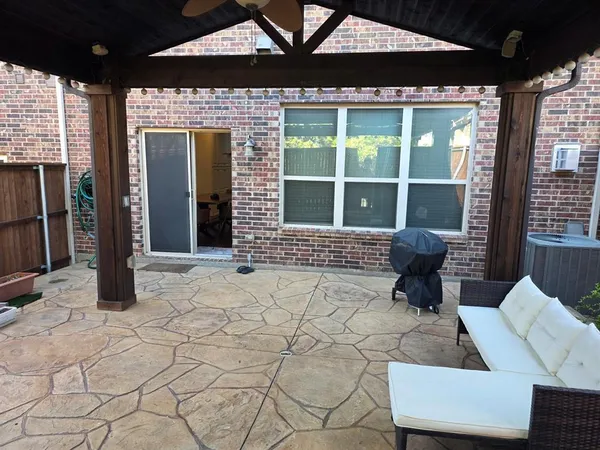 a outdoor space view with a sitting space