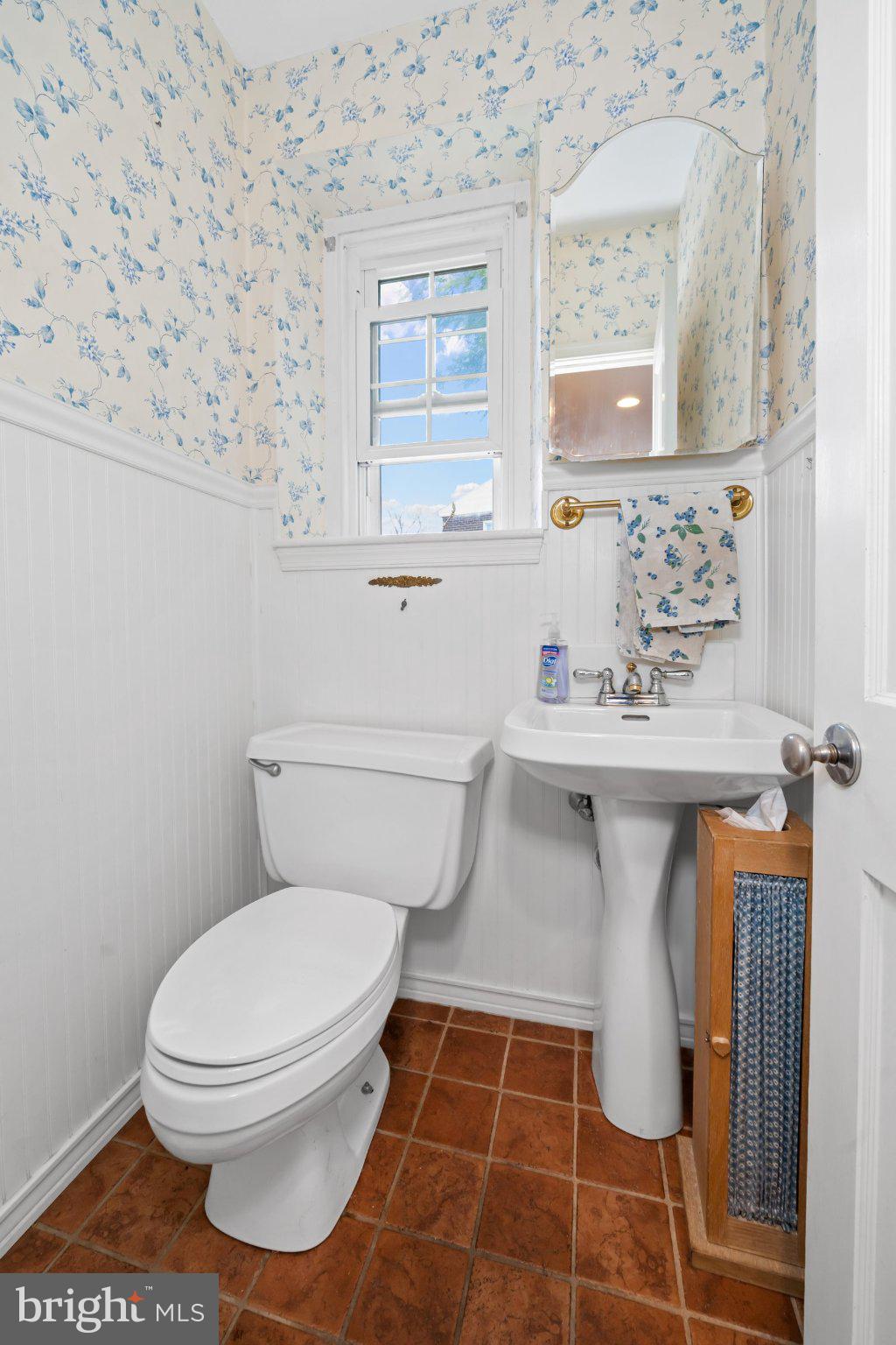 512 Lennox Road Wilmington, DE 19809 - Photo 15 of 28 Charming powder room with floral accents.