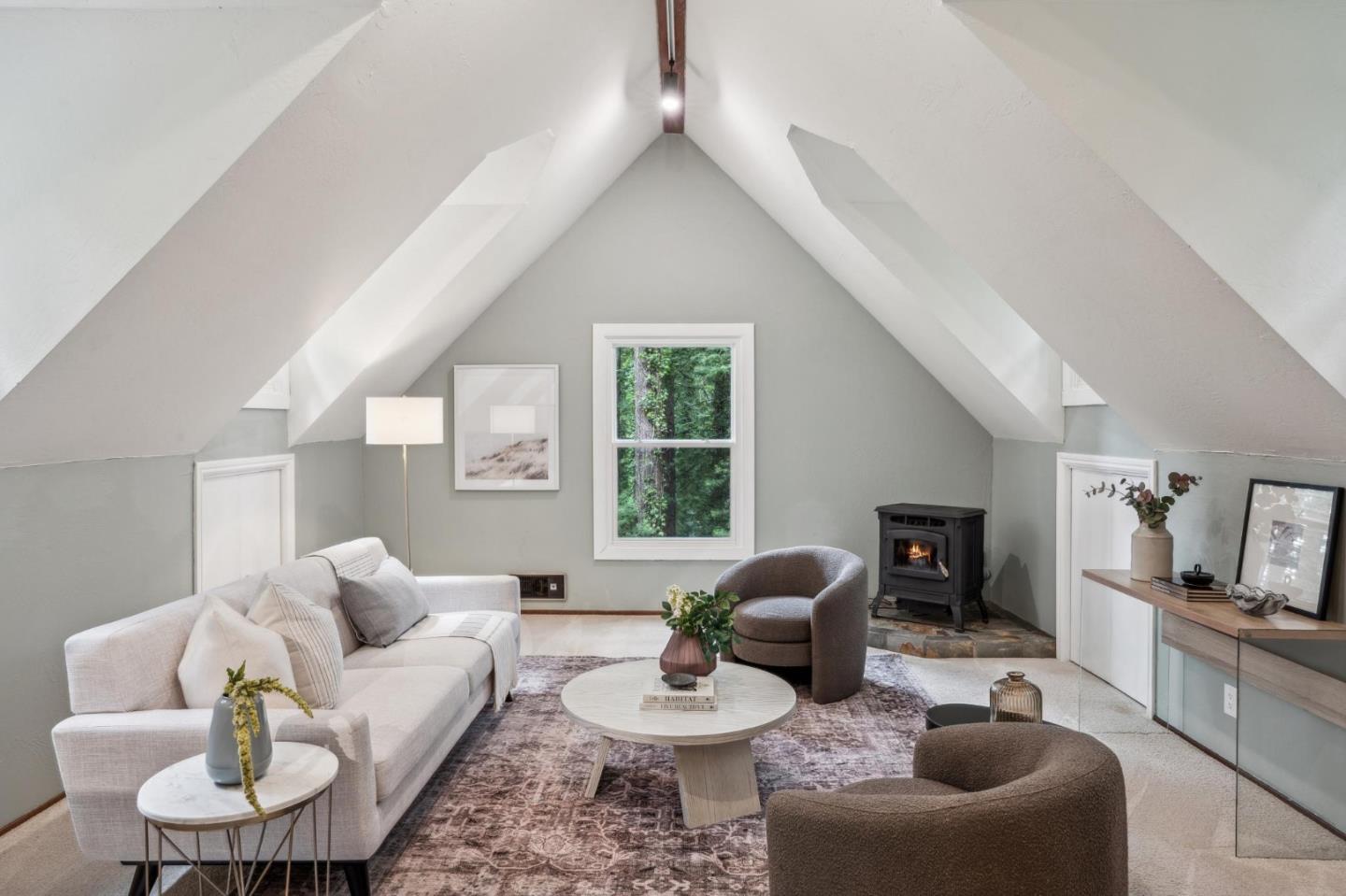 13872 Silver Sky Way Woodside, CA 94062 - Photo 57 of 78 a living room with furniture and a large window