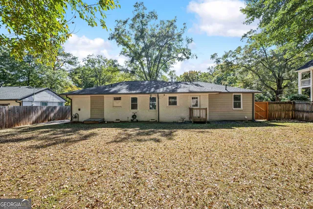 a backyard of a house