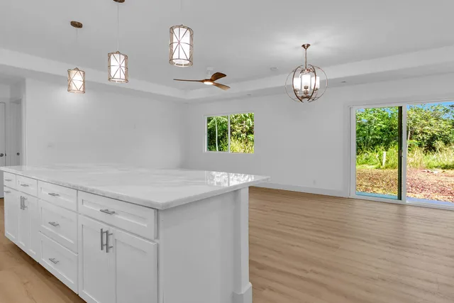 an empty room with wooden floor and window