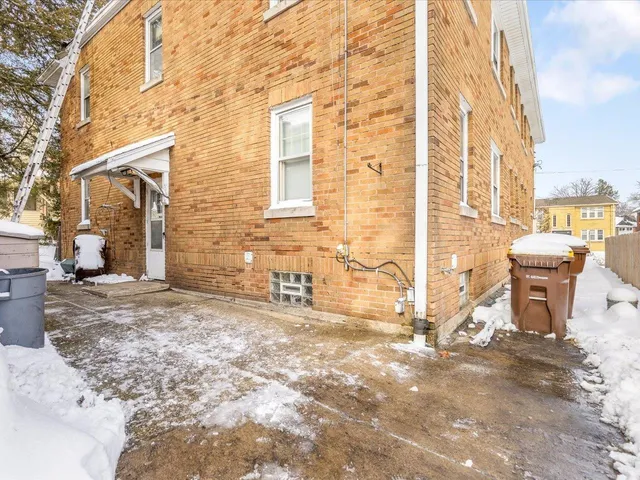 a view of a backyard of a house