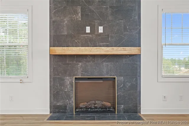 a view of wooden door